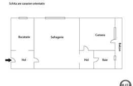 Apartament 2 camere de vanzare, 45 mp utili, zona Interservisan
