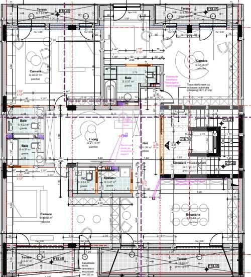 Penthouse DE LUX, 182 mp utili, 4 terase, SMART HOME