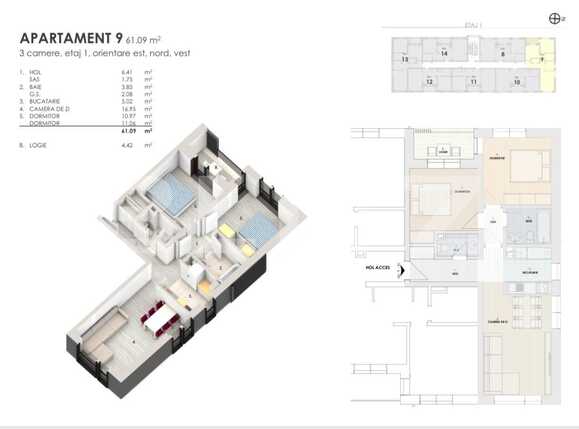 Apartament de vânzare 3 camere Floreşti - 81553AV | BLITZ Cluj-Napoca | Poza1