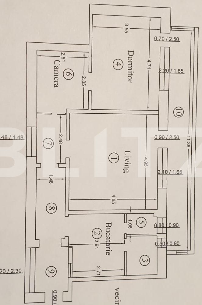 Reducere! Apartament de 2 camere, 74 mp, in Centrul Istoric 