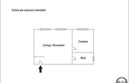 Vanzare apartament 2 camere, 32 mp utili, complet mobilat, zona Hermes