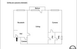 Vanzare apartament 2 camere, 45 mp, loc de parcare, zona strazii Horea