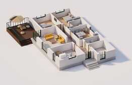 Casa SMART, individuala, 5 camere, design deosebit, finisaje lux, 118 mp utili, 540 mp teren! Toate utilitatile incluse .  