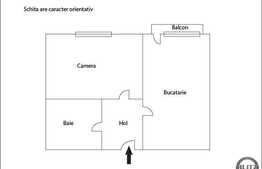 Vanzare apartament 1 camera, 30 mp, decomandat, zona Piata Cipariu