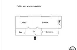 Vanzare 2 camere, 52 mp utili, zona Casa Piratilor, semifinisat, cu parcare