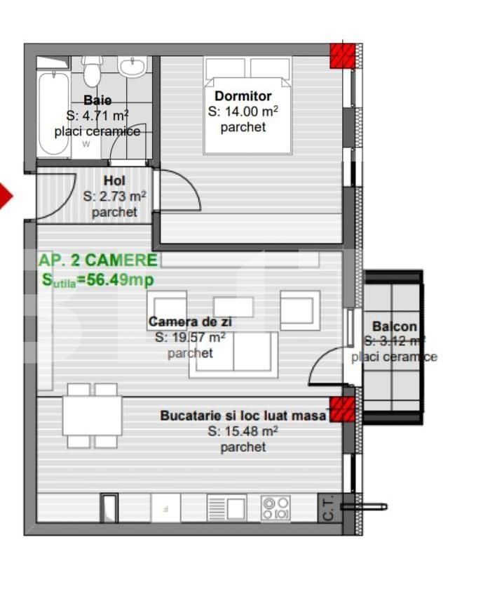 Apartament de vânzare 2 camere Floreşti - 82829AV | BLITZ Cluj-Napoca | Poza1