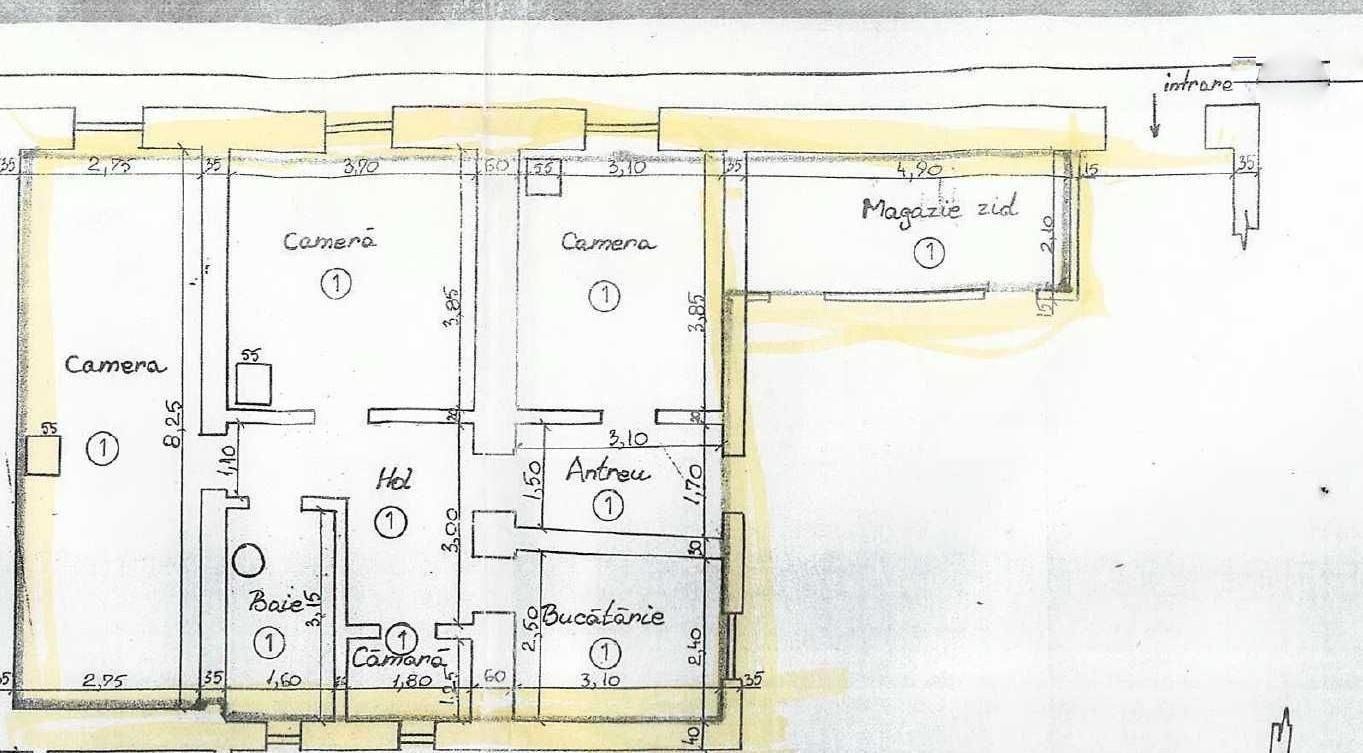Apartament 3 camere, 75mp, zona Schei