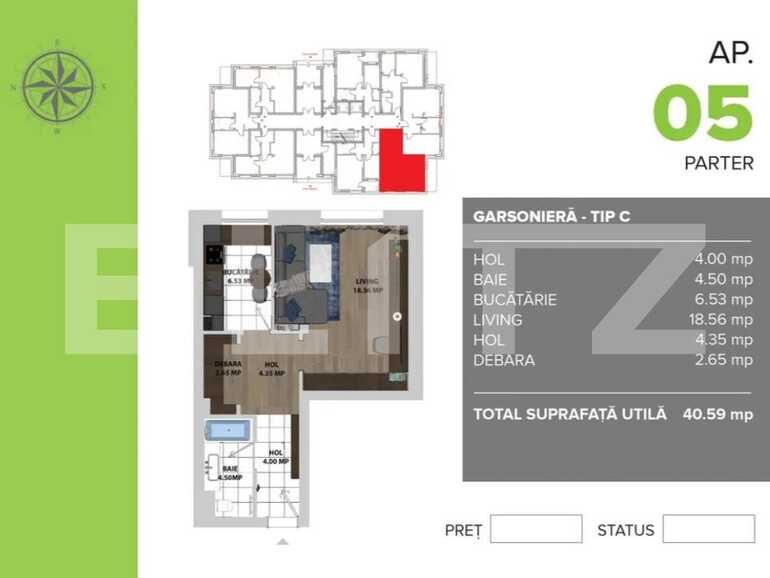 Garsonieră de vânzare Tractorul - 83022AV | BLITZ Brașov | Poza1