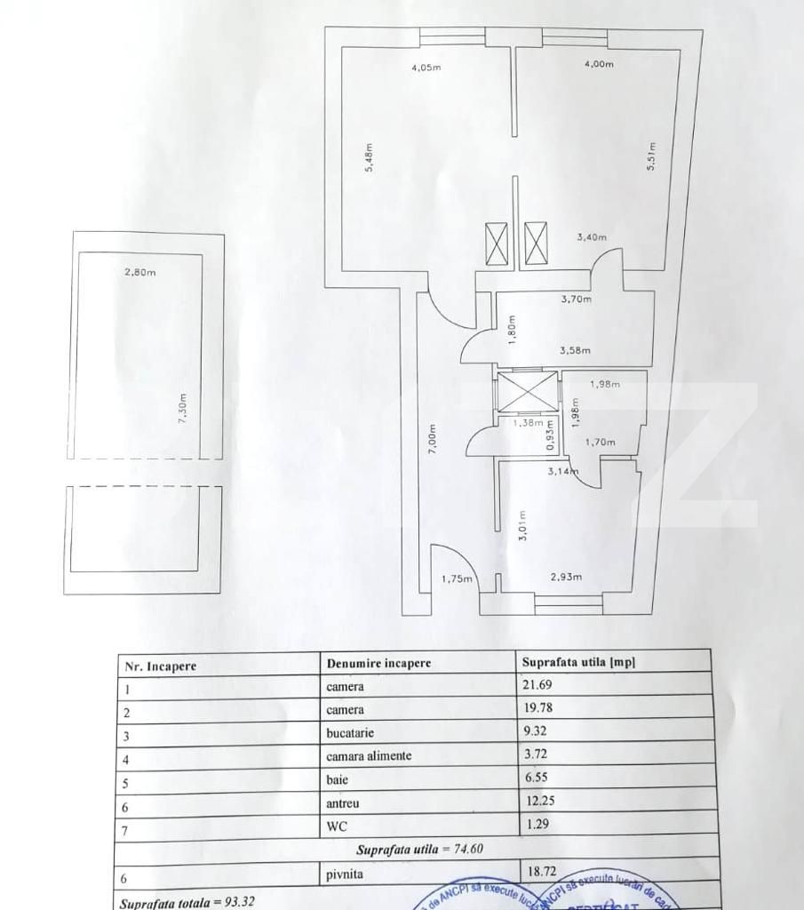 Apartament boem, tavan inalt, 74 mp, acces la gradina, zona Paris