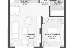 Apartament cu CF de 2 camere, etaj intermediar,orientat VEST,  Bloc Premium