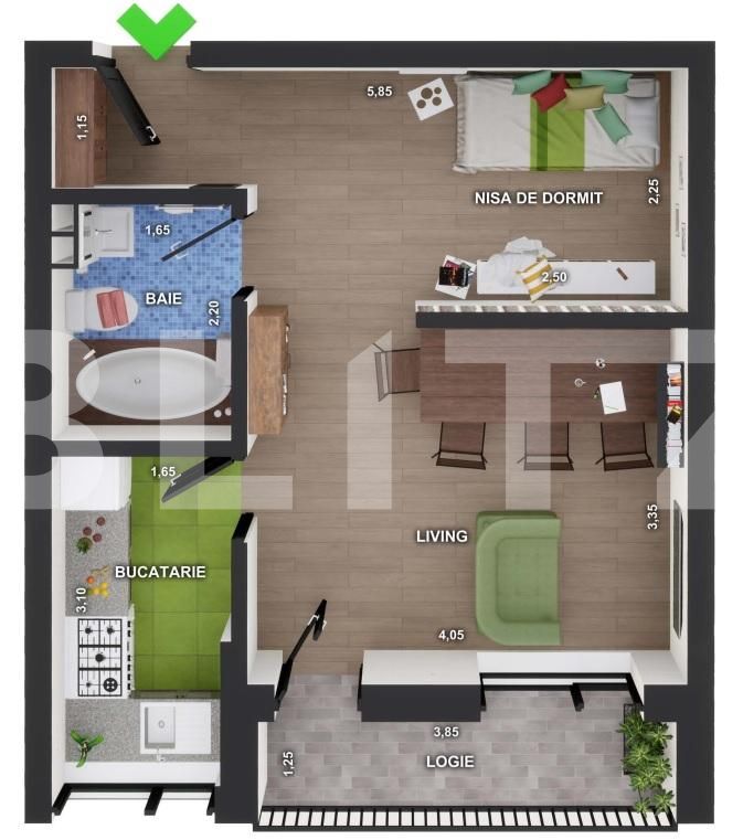 Garsonieră de vânzare Floreşti - 83403AV | BLITZ Cluj-Napoca | Poza1