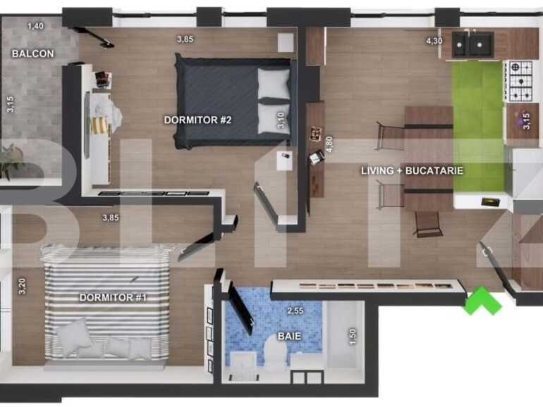 Apartament de vânzare 3 camere Floreşti - 83406AV | BLITZ Cluj-Napoca | Poza1