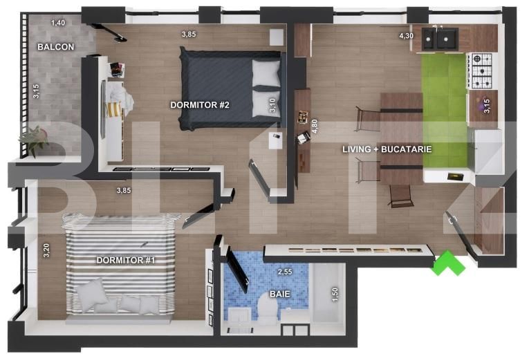 Apartament de vânzare 3 camere Floreşti - 83406AV | BLITZ Cluj-Napoca | Poza1