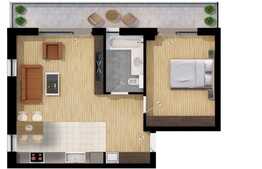 Oportunitate! Apartament 2 camere, 53 mp, terasa, gradina, zona Bonjour Residence