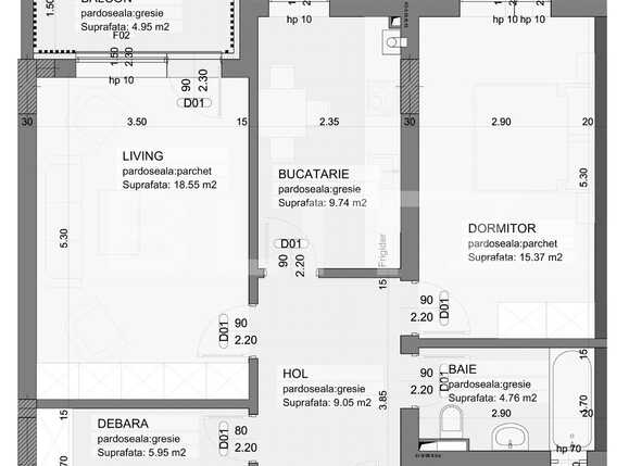 Apartament de vânzare 2 camere Grivitei - 83561AV | BLITZ Brașov | Poza2