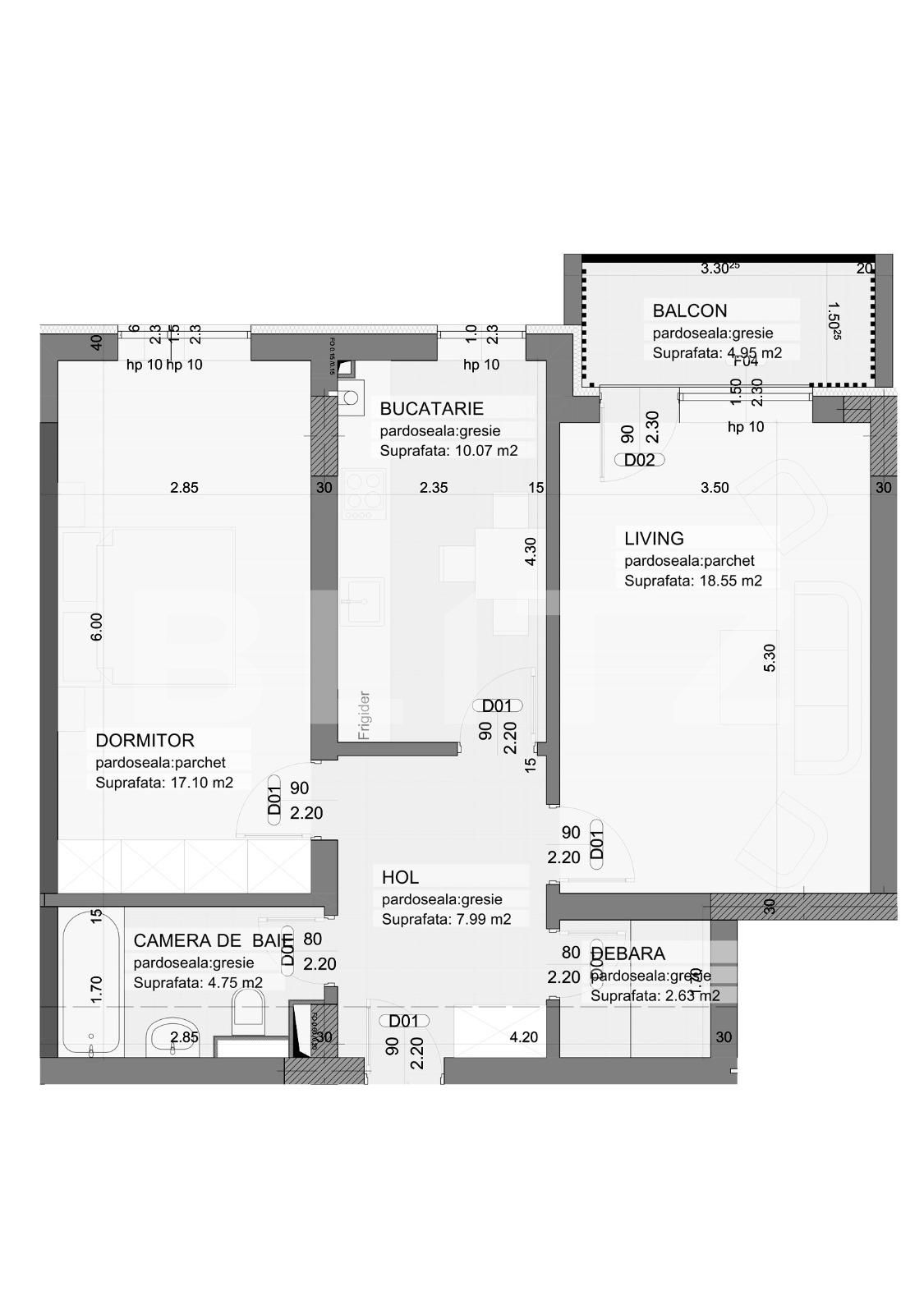 Apartament de vânzare 2 camere Grivitei - 83567AV | BLITZ Brașov | Poza2