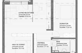 Apartament 2 camere, 66 mp, posibilitate de recompartimentare 