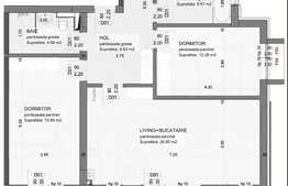 Apartament 3 camere, 75 mp, terasa 16 mp, Grivitei  