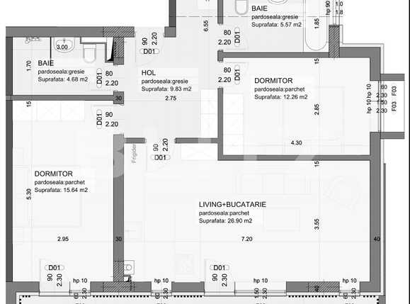 Apartament de vânzare 3 camere Grivitei - 83582AV | BLITZ Brașov | Poza1