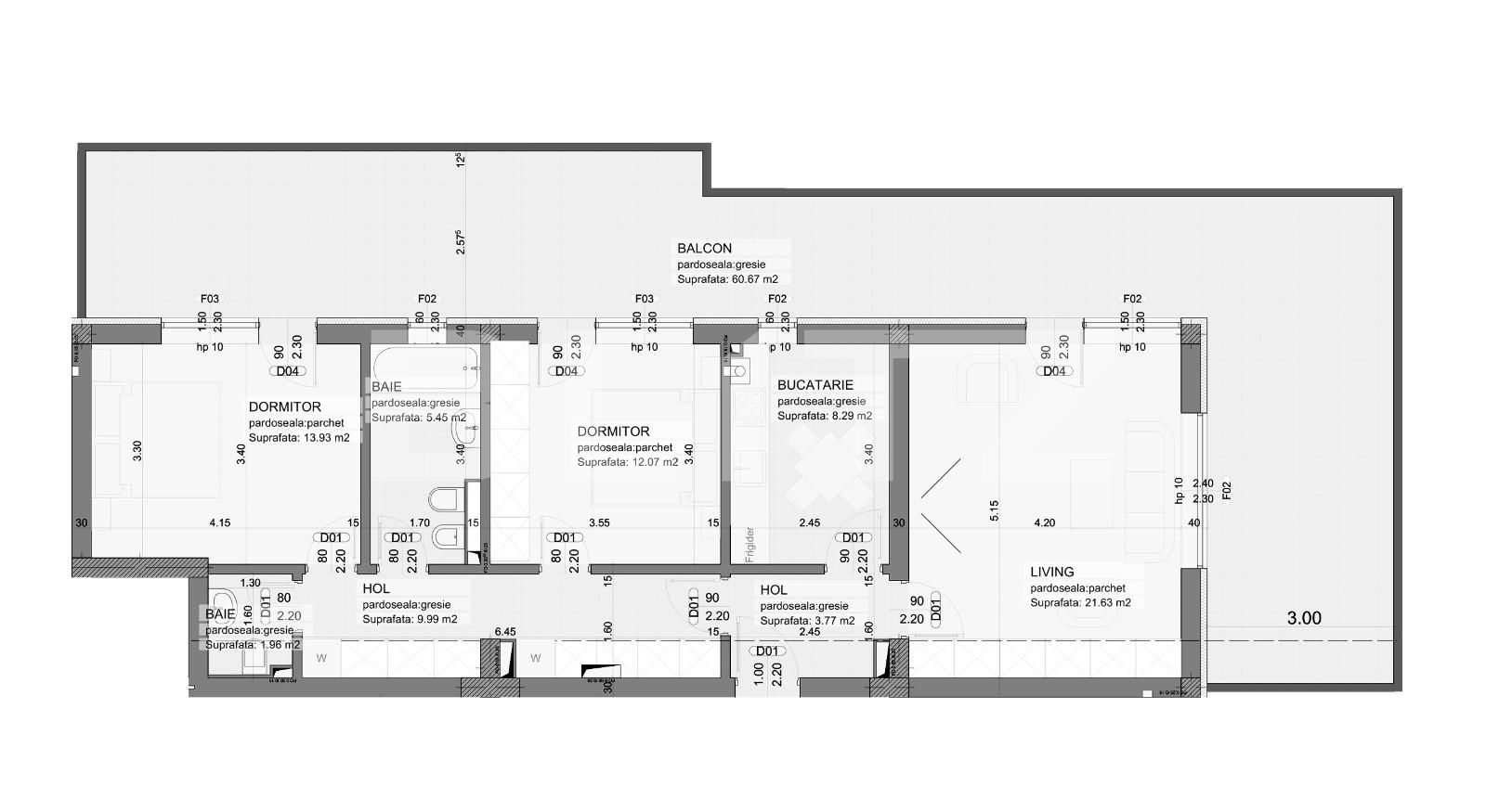 Apartament de vânzare 3 camere Grivitei - 83586AV | BLITZ Brașov | Poza1