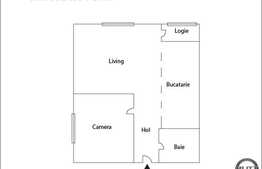 Semifinisat! 2 camere semidecomandate, 57 mp, cu loc de parcare, zona Billa