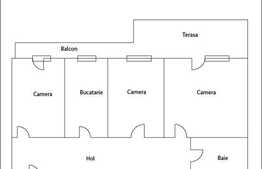 Vanzare 3 camere cu  17 mp TERASA, zona Expo Transilvania