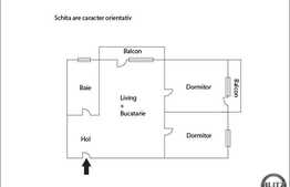 Vanzare 3 camere in zona linistita, 68 mp, semifinisat