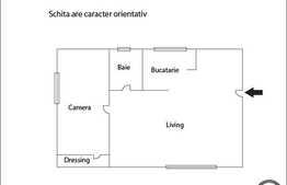 2 camere de vanzare, 52 mp utili, zona Campului, semifinisat, terasa, cu parcare