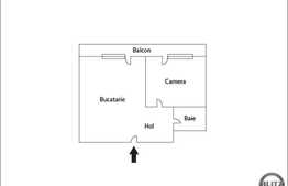 Apartament 1 camera, 31 mp, balcon, etaj intermediar, zona Eroilor!