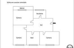De vanzare apartament 3 camere, 64 mp, zona strazii Albac