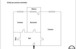 Vanzare apartament 2 camere, 46 mp, decomandat, zona Piata Marasti