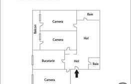 Vanzare 3 camere decomandate, 69 mp utili, imobil reabilitat termic, zona strazii Izlazului