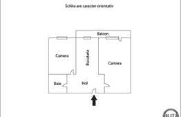 Vanzare apartament 2 camere, 40 mp, decomandat, zona Big