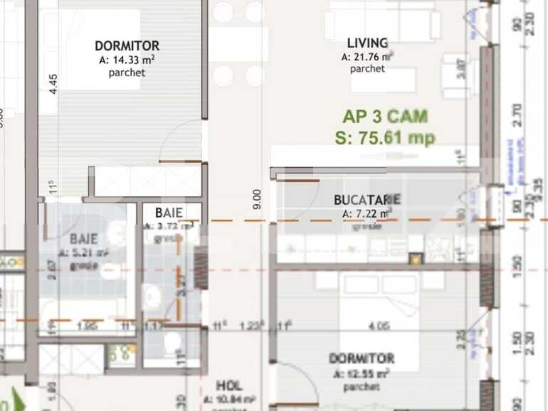 Apartament de vânzare 3 camere Borhanci - 84349AV | BLITZ Cluj-Napoca | Poza1