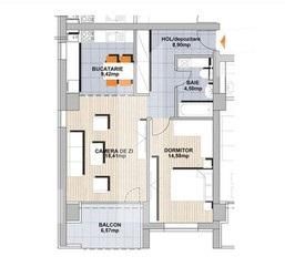 Apartamente cu 2 camere, 55,8 mp, zona Noua etaj 1, etaj 3