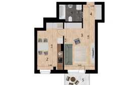 Apartament tip studio, 41 mp, etaj intermediar, cartierul Zorilor