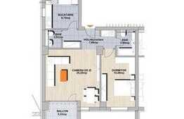 Apartament 2 camere , 63,3 mp, zona Noua