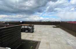 Penthouse 3 camere, 98 mp utili, mobilat/utilat modern, doua terase generoase cu view panoramic, zona Tractoru