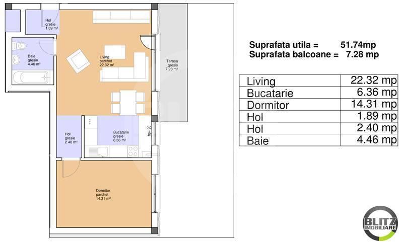 Apartament de vânzare 2 camere Floreşti - 8465AV | BLITZ Cluj-Napoca | Poza1