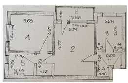 Apartament de 2 camere, 50 mp, balcon, Centrul istoric!