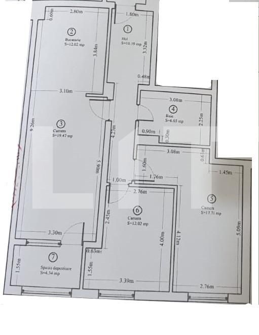Apartament 3 camere, 82mp, in Isaran pretabil pentru afacere 