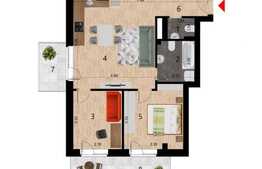 Apartament 3 camere, 57 mp, etaj intermediar, zona Golden Tulip
