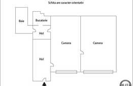 Vanzare apartament 2 camere, 37 mp, boxa subsol, zona centrala