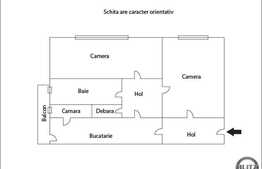Vanzare apartament 2 camere, 52,37 mp, loc parcare, zona strazii Donath
