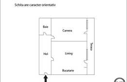 Vanzare 2 camere, 56 mp, terasa de 18 mp, zona Oncos, etaj intermediar!