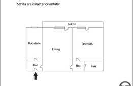 Apartament 2 camere de vanzare, 46 mp utili, zona P-ta Hermes, cu panorama