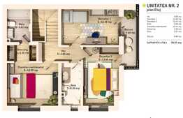 Apartament 4 camere, 120 mp, curte de cca 95 mp, zona Tauti