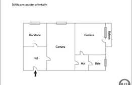 Vanzare apartament 2 camere, 44 mp, zona Interservisan