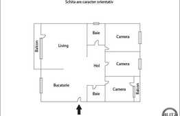 Vanzare apartament, 4 camere, 78 mp, boxa subsol, zona strazii Fabricii