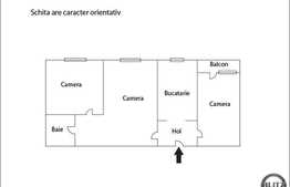 3 camere de vanzare, 45 mp utili, zona Casa Piratilor, izolat interior/exterior